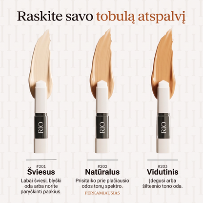 Korėjietiškas 2-in-1 makiažo pagrindas, prisitaikantis prie Jūsų odos